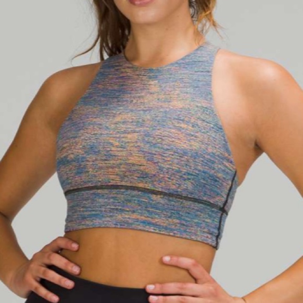 Energy Bra High Neck Long Line *Medium Support, B–D Cup Spectral Fusion Jacquard